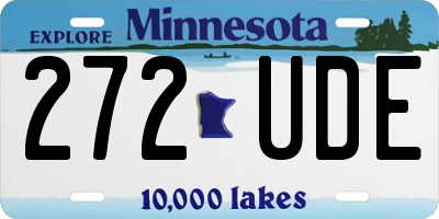 MN license plate 272UDE