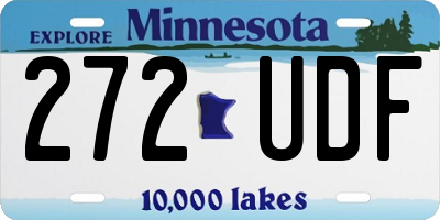 MN license plate 272UDF
