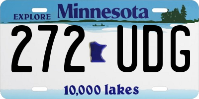 MN license plate 272UDG