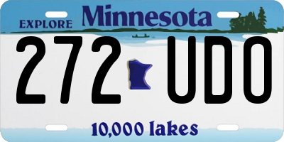 MN license plate 272UDO