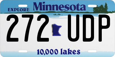 MN license plate 272UDP