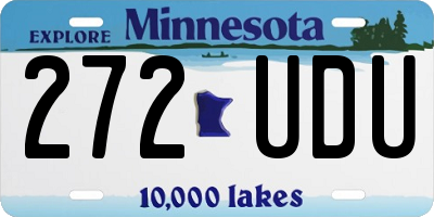 MN license plate 272UDU