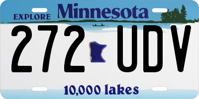 MN license plate 272UDV