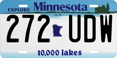 MN license plate 272UDW