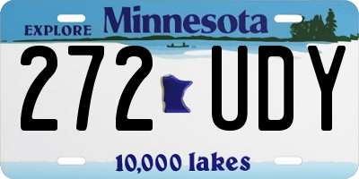 MN license plate 272UDY