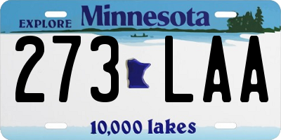 MN license plate 273LAA