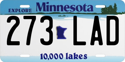 MN license plate 273LAD