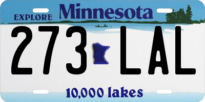 MN license plate 273LAL