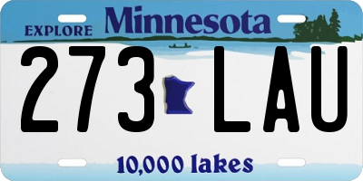MN license plate 273LAU