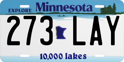 MN license plate 273LAY