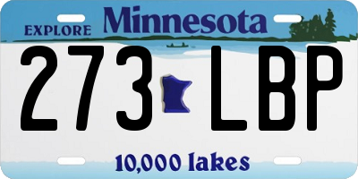 MN license plate 273LBP