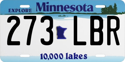 MN license plate 273LBR