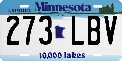 MN license plate 273LBV