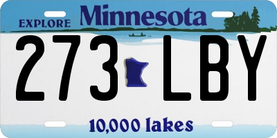 MN license plate 273LBY