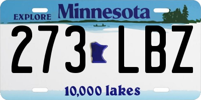 MN license plate 273LBZ