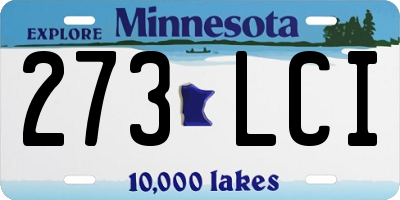 MN license plate 273LCI