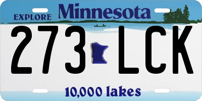 MN license plate 273LCK