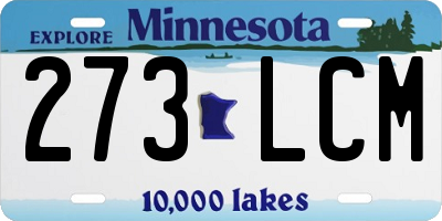 MN license plate 273LCM