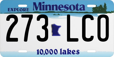 MN license plate 273LCO