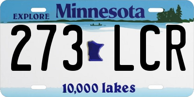 MN license plate 273LCR