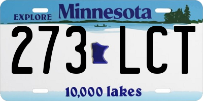 MN license plate 273LCT