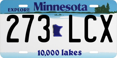 MN license plate 273LCX
