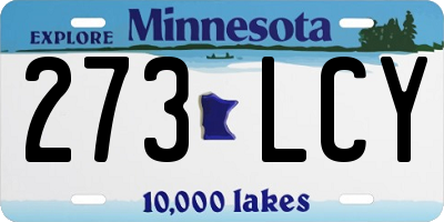 MN license plate 273LCY