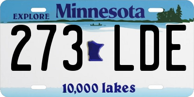 MN license plate 273LDE