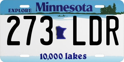 MN license plate 273LDR