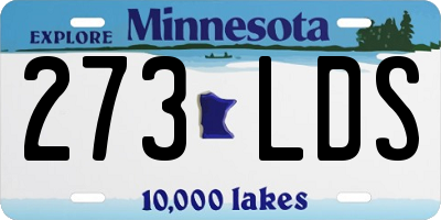 MN license plate 273LDS