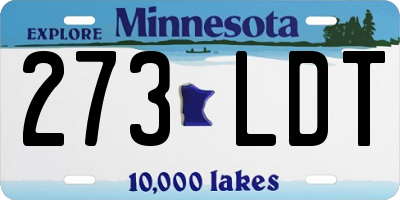 MN license plate 273LDT