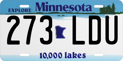 MN license plate 273LDU