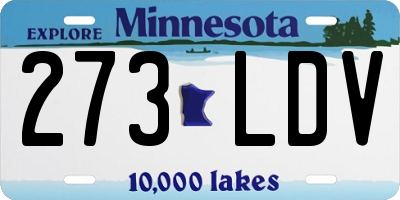 MN license plate 273LDV
