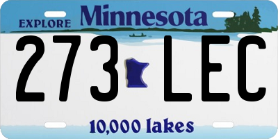 MN license plate 273LEC
