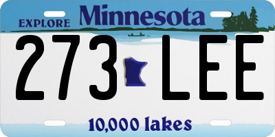 MN license plate 273LEE