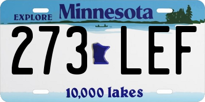 MN license plate 273LEF