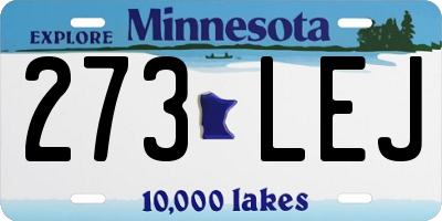 MN license plate 273LEJ