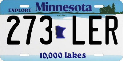 MN license plate 273LER