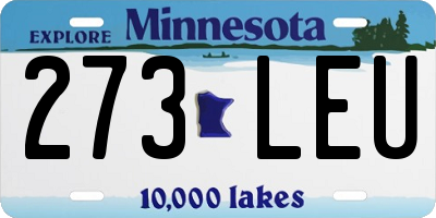 MN license plate 273LEU