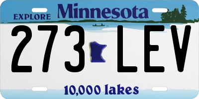 MN license plate 273LEV