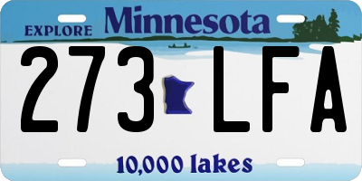 MN license plate 273LFA