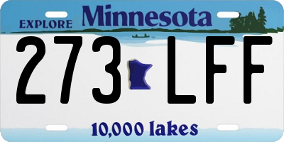MN license plate 273LFF