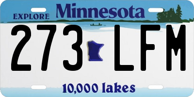 MN license plate 273LFM