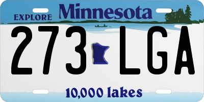 MN license plate 273LGA
