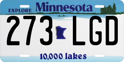 MN license plate 273LGD