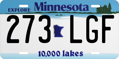 MN license plate 273LGF