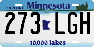 MN license plate 273LGH