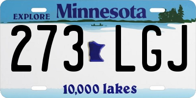 MN license plate 273LGJ