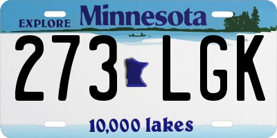MN license plate 273LGK
