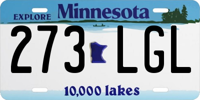 MN license plate 273LGL
